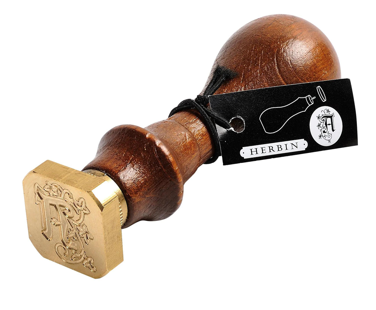 Sigillo a vite quadrata (lettera laminata) con manico in legno verniciato - A (Pacchetto x2)