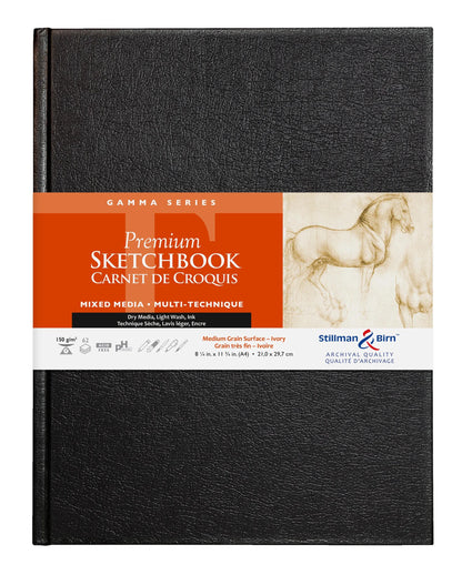 Serie Gamma rigida ritratta quaderno 62F A4 150g - Avorio (confezione da 2)