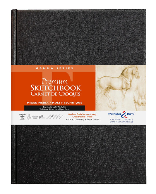 Gamma Series carnet rembordé rigide 62F A4 150g - Ivoire (lot de 2)