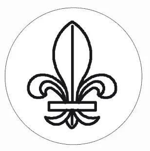 Sceau à vis avec manche en bois vernis ( Symbole) - rose - Fleur de Lys (Lot x2)