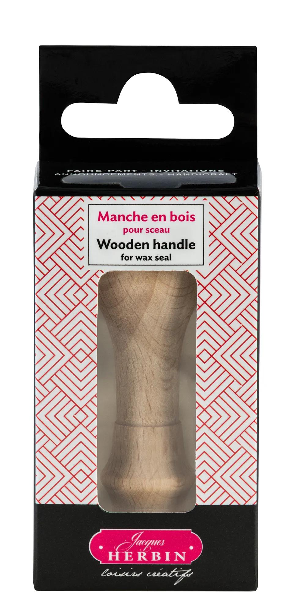 Holzgriff auf Stift - Beige (3er-Pack)