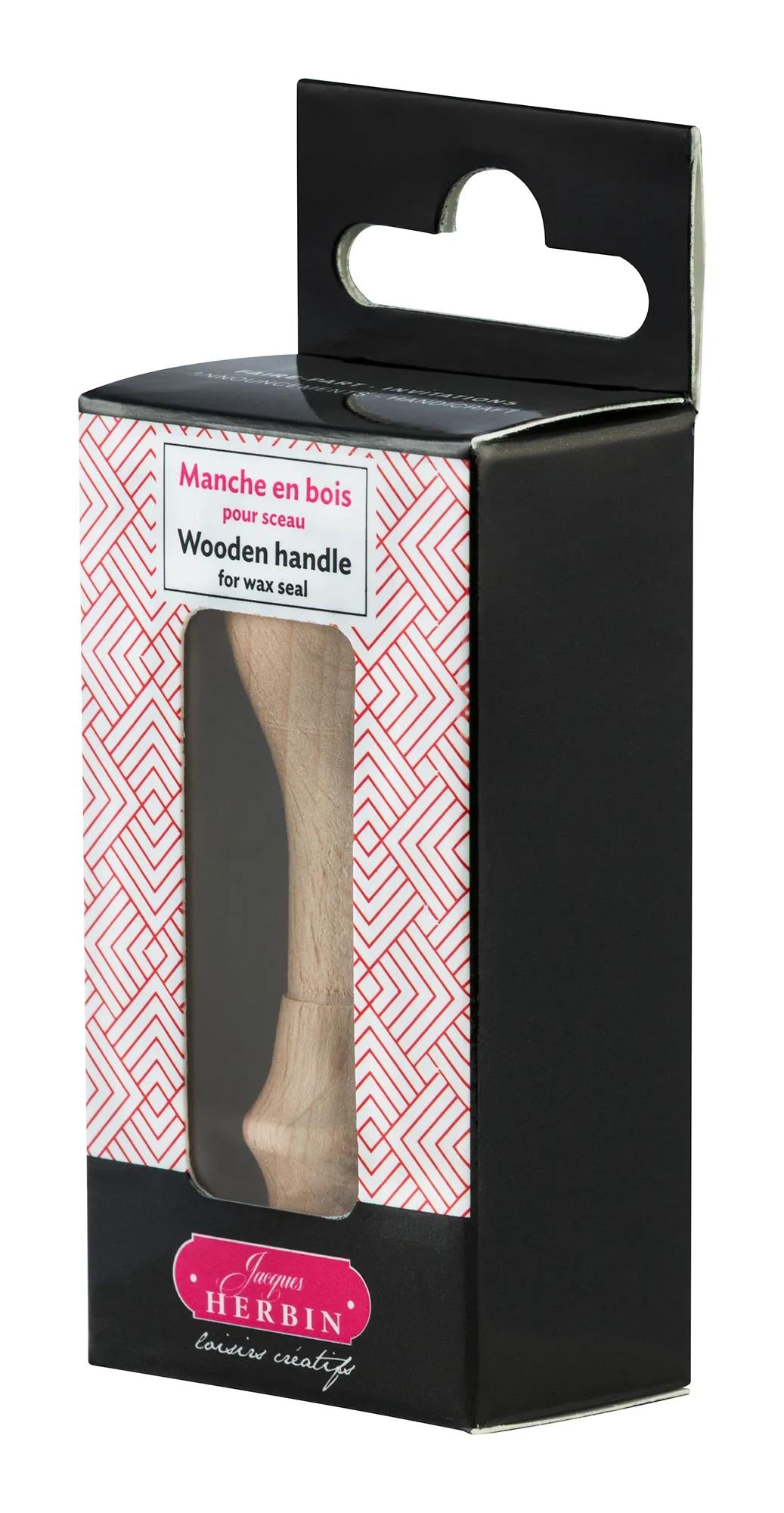 Holzgriff auf Stift - Beige (3er-Pack)