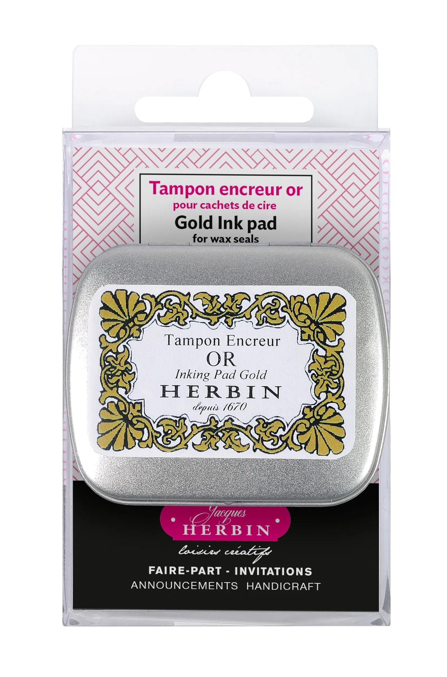 Timbro d'inchiostro per sigillo di cera - Oro (Pacchetto x4)