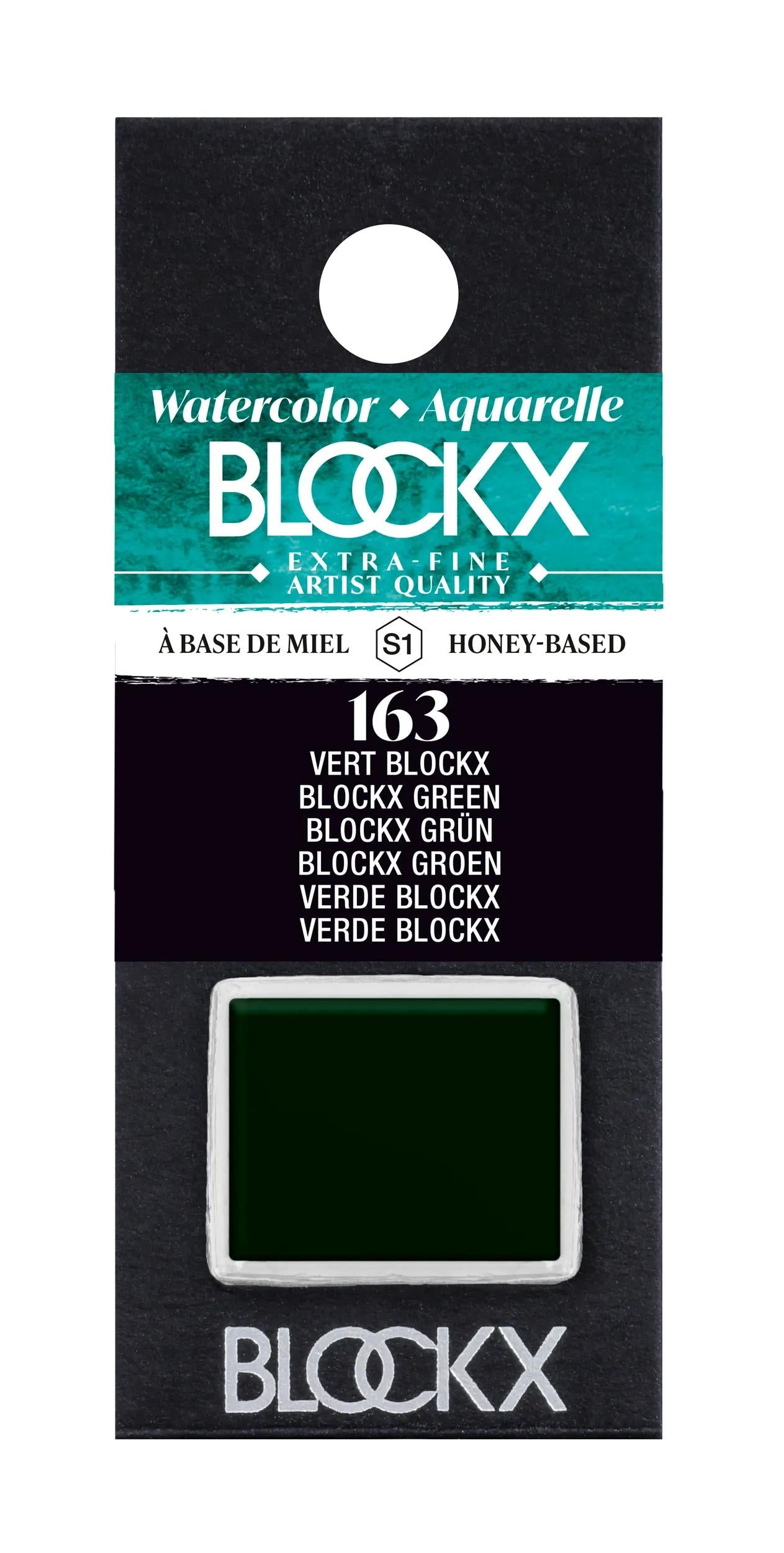 Aquarelle extra-fine half-godet - Green blockx 163 (Pack x3)
