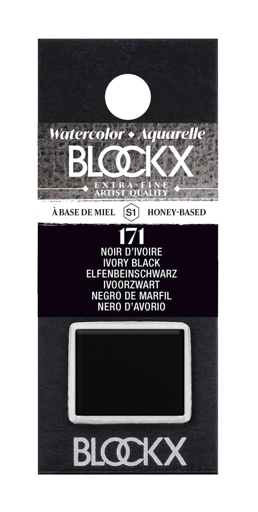 Extra-fine watercolor half-godet - Black ivory 171 (Pack x3)
