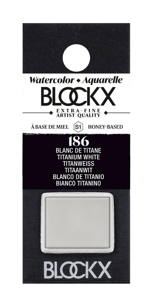 Extra-fine half-godet watercolor - Titanium white 186 (Pack x3)