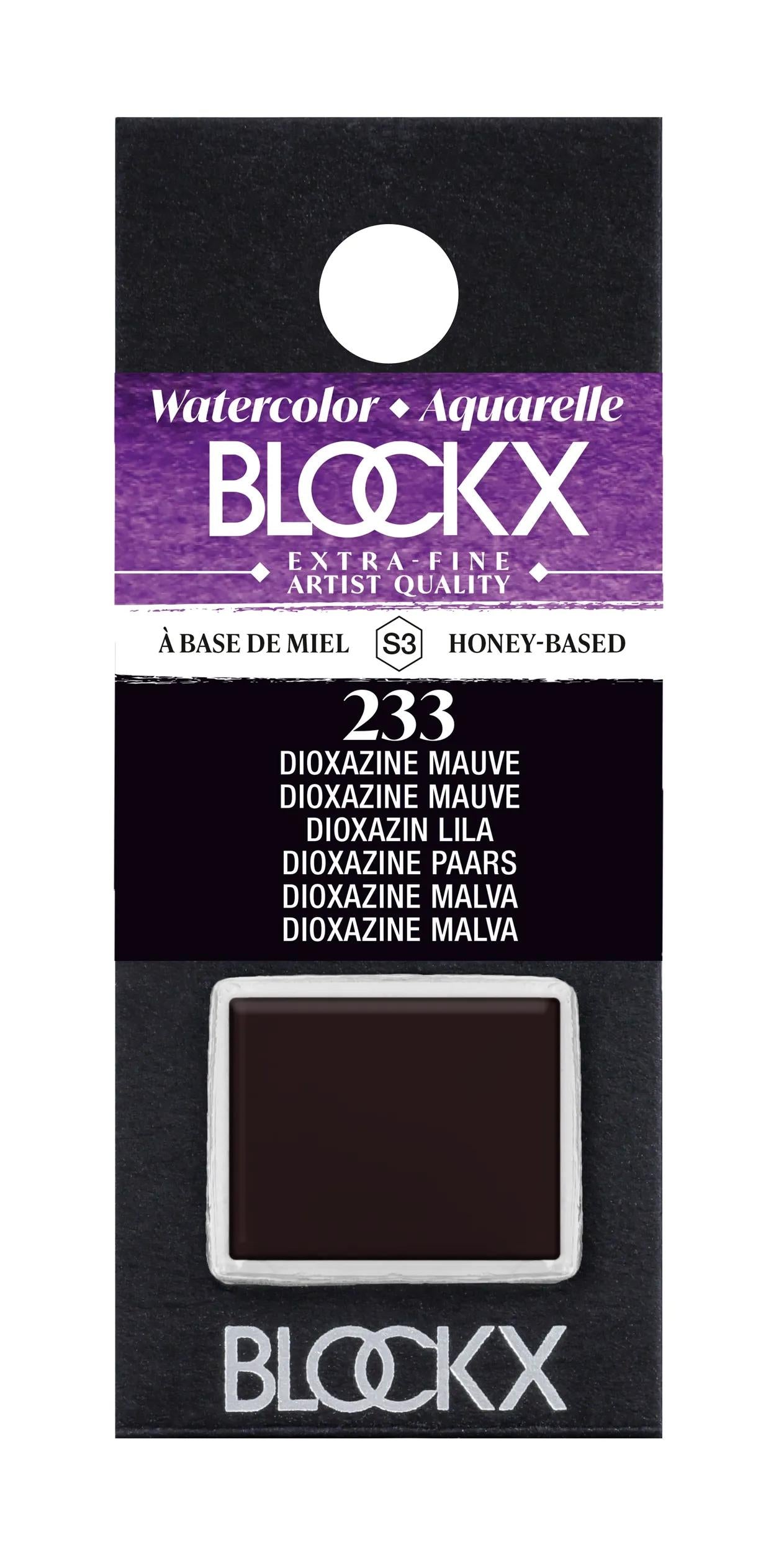 Extra-fine watercolor half-godet - Dioxazine purple 233 (Pack x3)