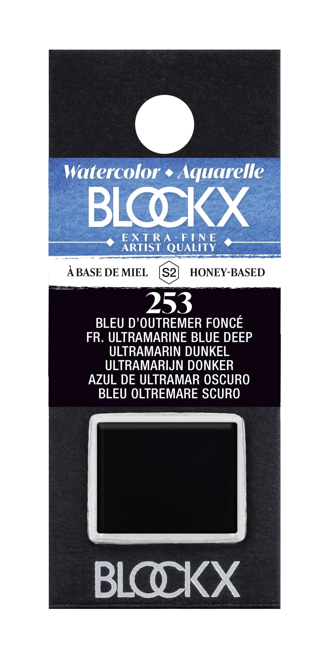 Extra-fine halbgodet Aquarell - Dunkel überseeblau (Paket x3)