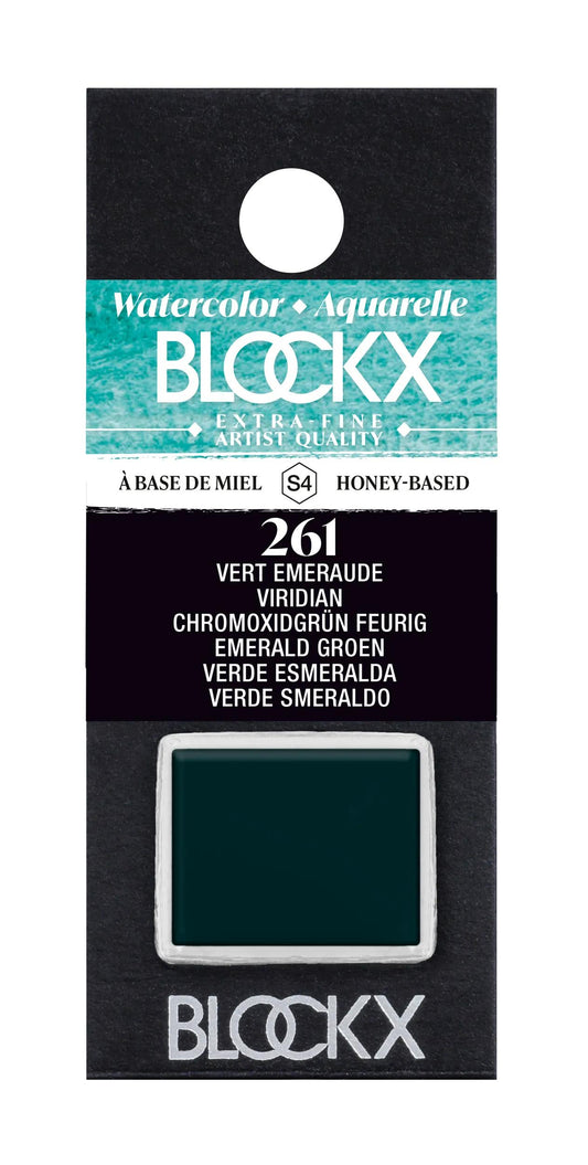 Extra-fine watercolor half-godet - Green emerald 261 (Pack x3)