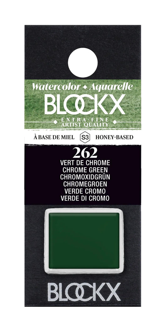 Extra-fine watercolor half-godet - Green chrome 262 (Pack x3)