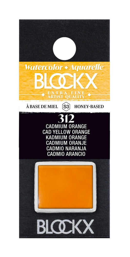 Extra-fine watercolor half-godet - Cadmium orange 312 (Pack x3)