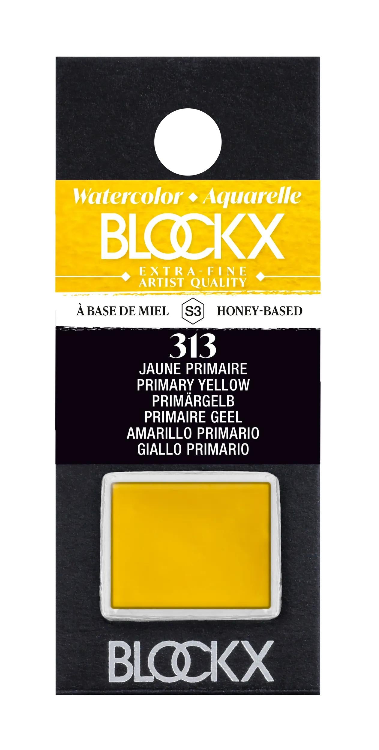 Extra-fine watercolor semi-godet - Primary yellow 313 (Pack x3)