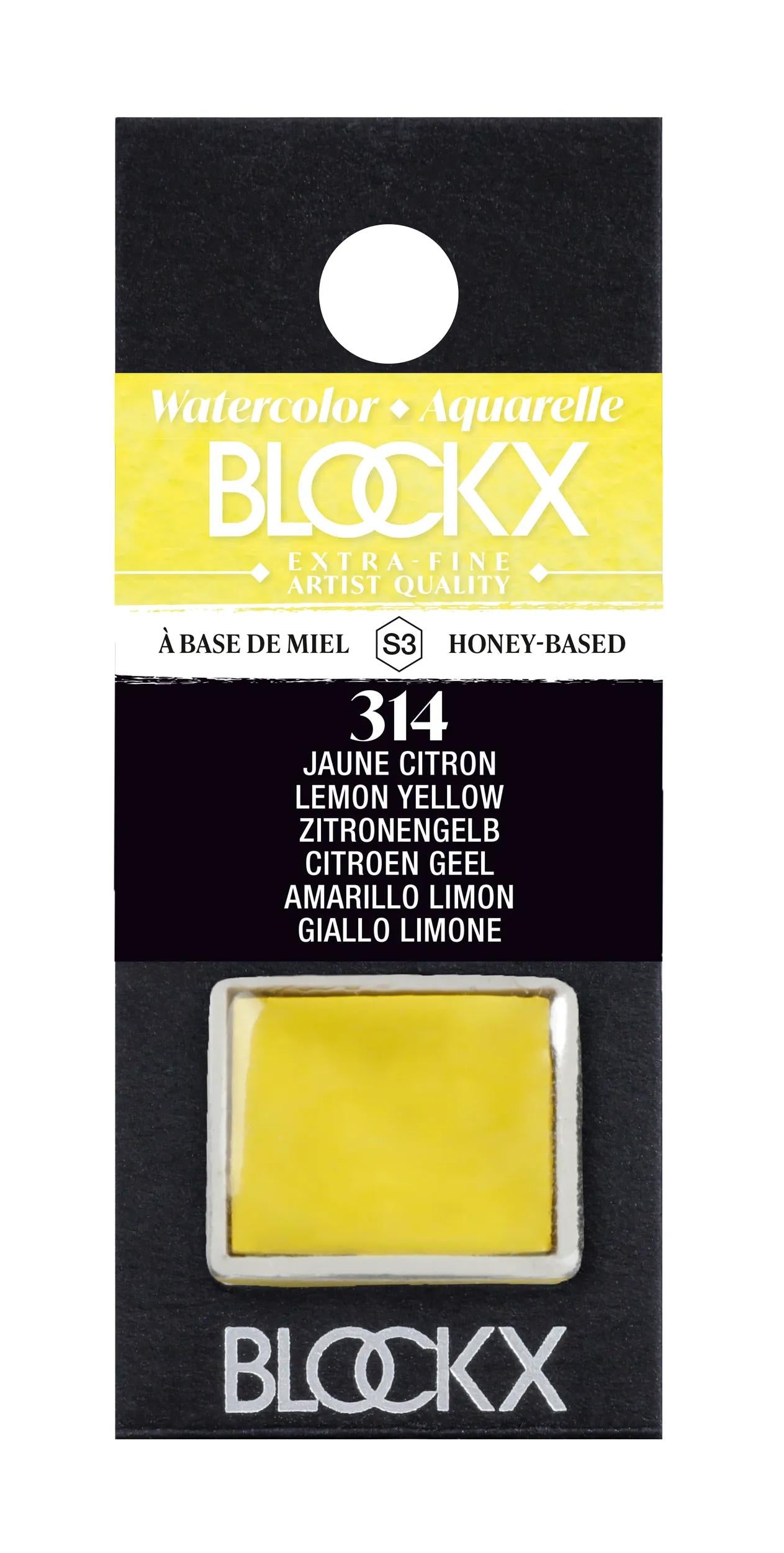 Extra-fine watercolor half-godet - Yellow lemon 314 (Pack x3)