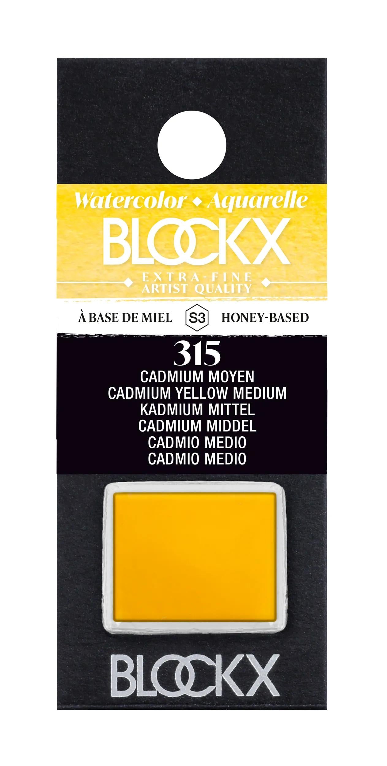 Extra-fine acquerello semi-godet - medio cadmio (Pacchetto x3)