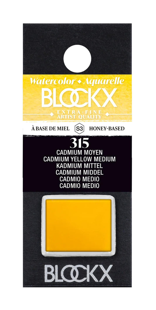 Extra-fine watercolor half-godet - Medium Cadmium 315 (Pack x3)