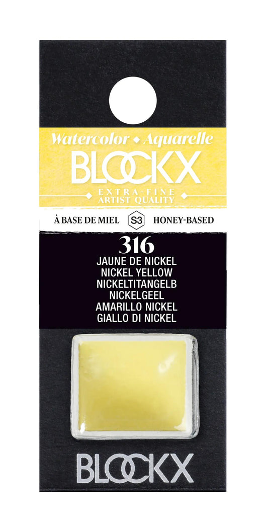 Extra-fine half-godet watercolor - Nickel yellow 316 (Pack x3)