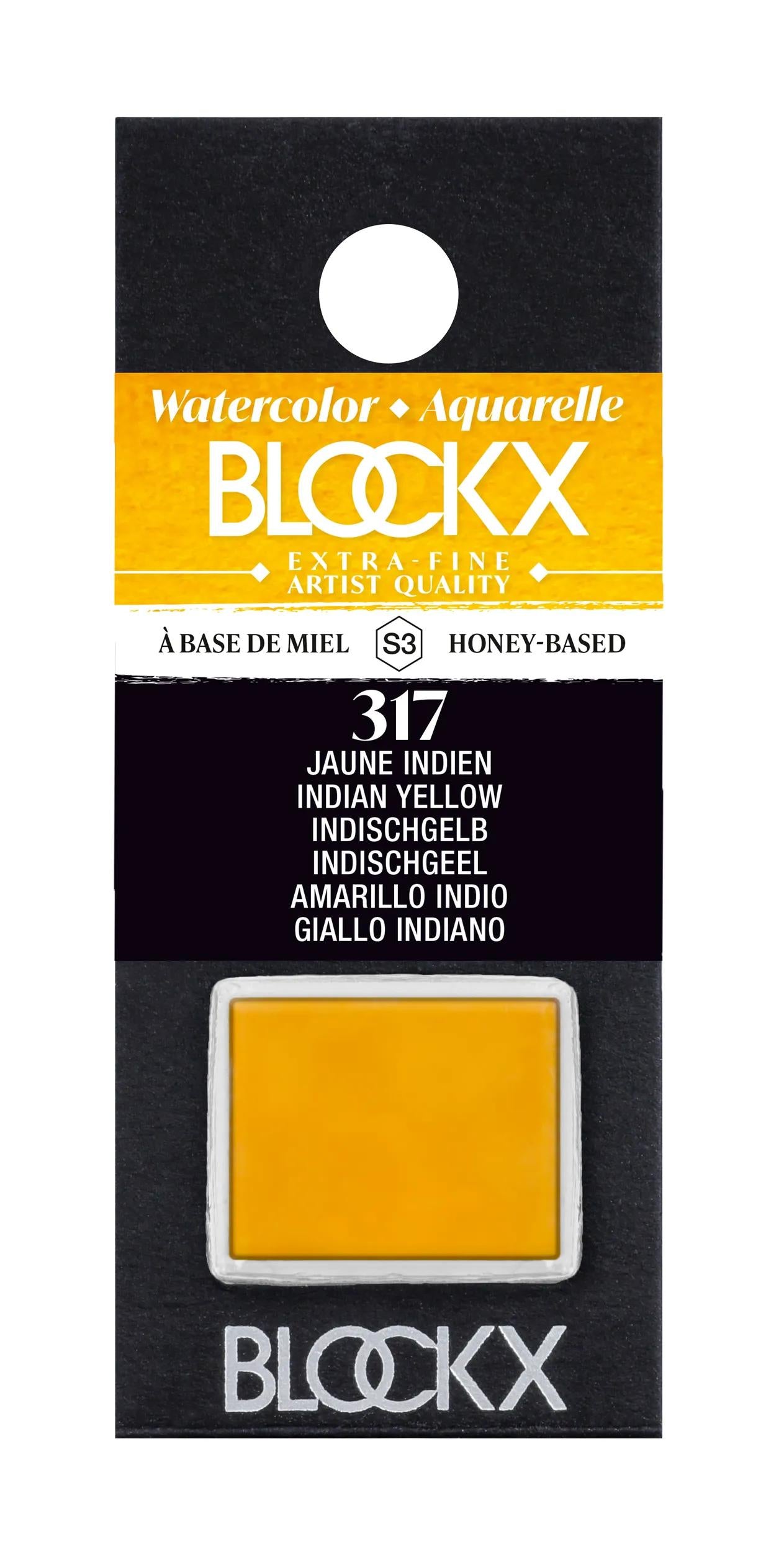Extra-fine half-godet watercolor - Indian yellow 317 (Pack x3)