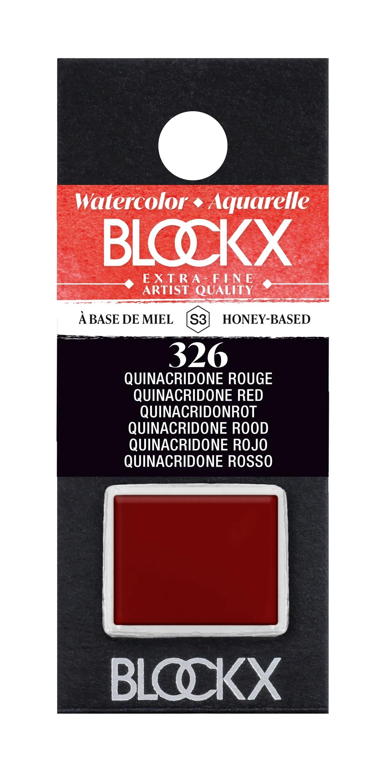 Aquarelle extra-fine half-godet - Quinacridone red 326 (Pack x3)