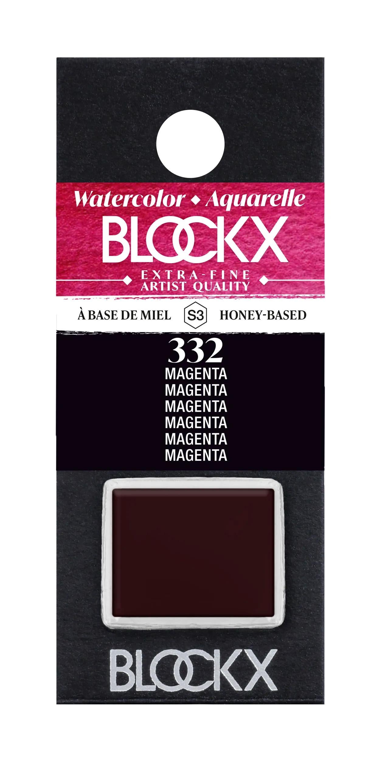 Extra-fine watercolor half-godet - Magenta 332 (Pack x3)