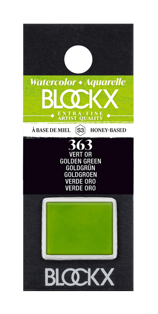 Aquarelle extra-fine half-godet - Gold green 363 (Pack x3)