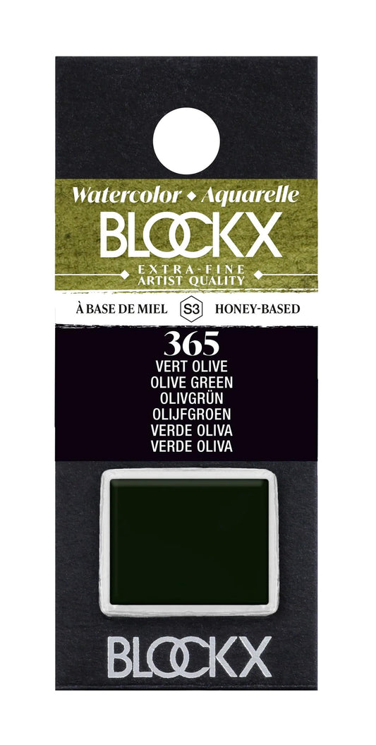 Extra-fine half-godet watercolor - Olive green 365 (Pack x3)