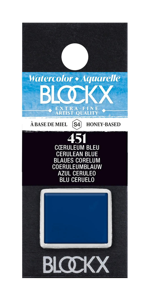 Aquarelle extra-fine half-godet - Cœruleum blue 451 (Pack x3)