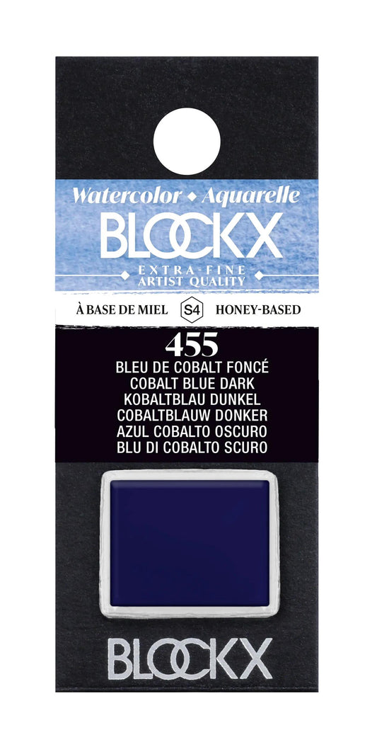 Extra-fine half-godet watercolor - Dark cobalt blue 455 (Pack x3)