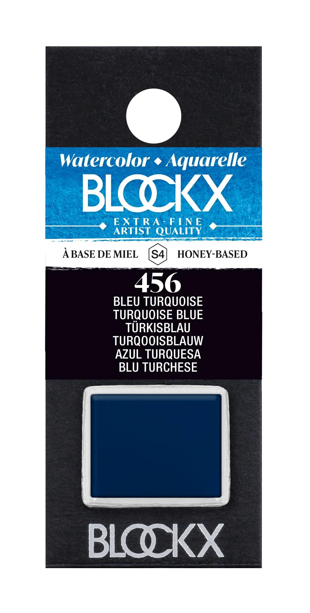 Extra-fine watercolor half-godet - Turquoise blue 456 (Pack x3)