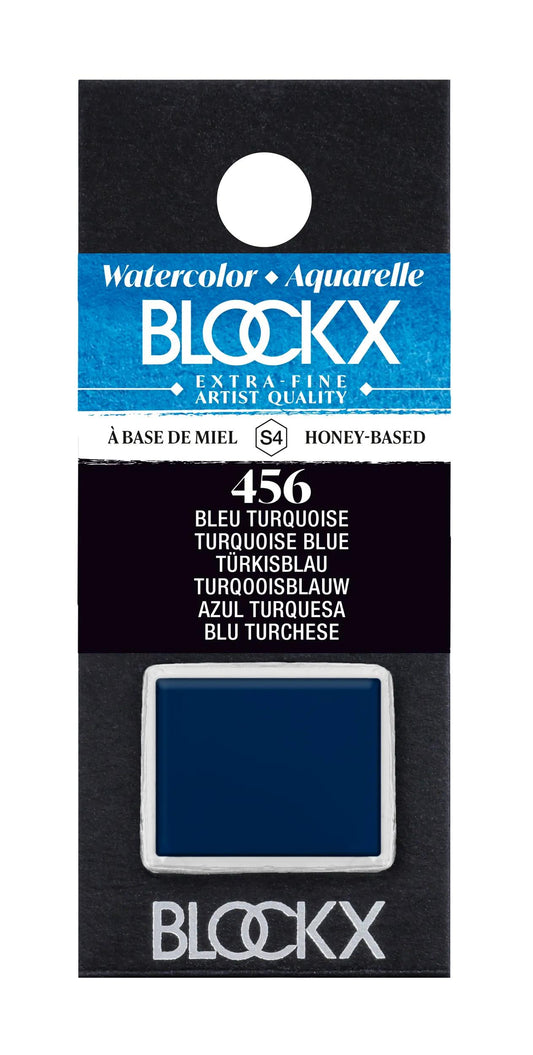 Extra-fine watercolor half-godet - Turquoise blue 456 (Pack x3)