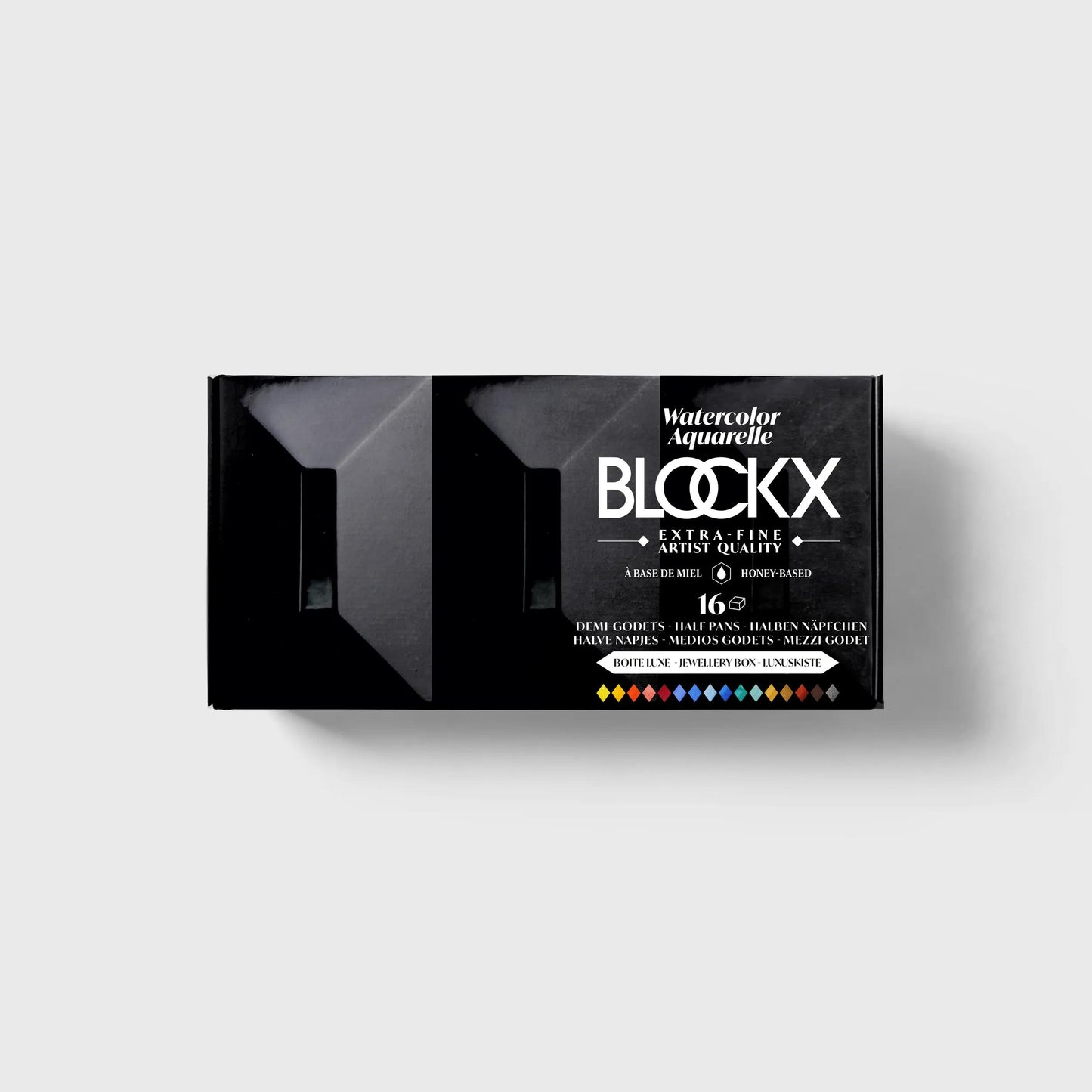 Watercolor Bijou box 16 half-godets