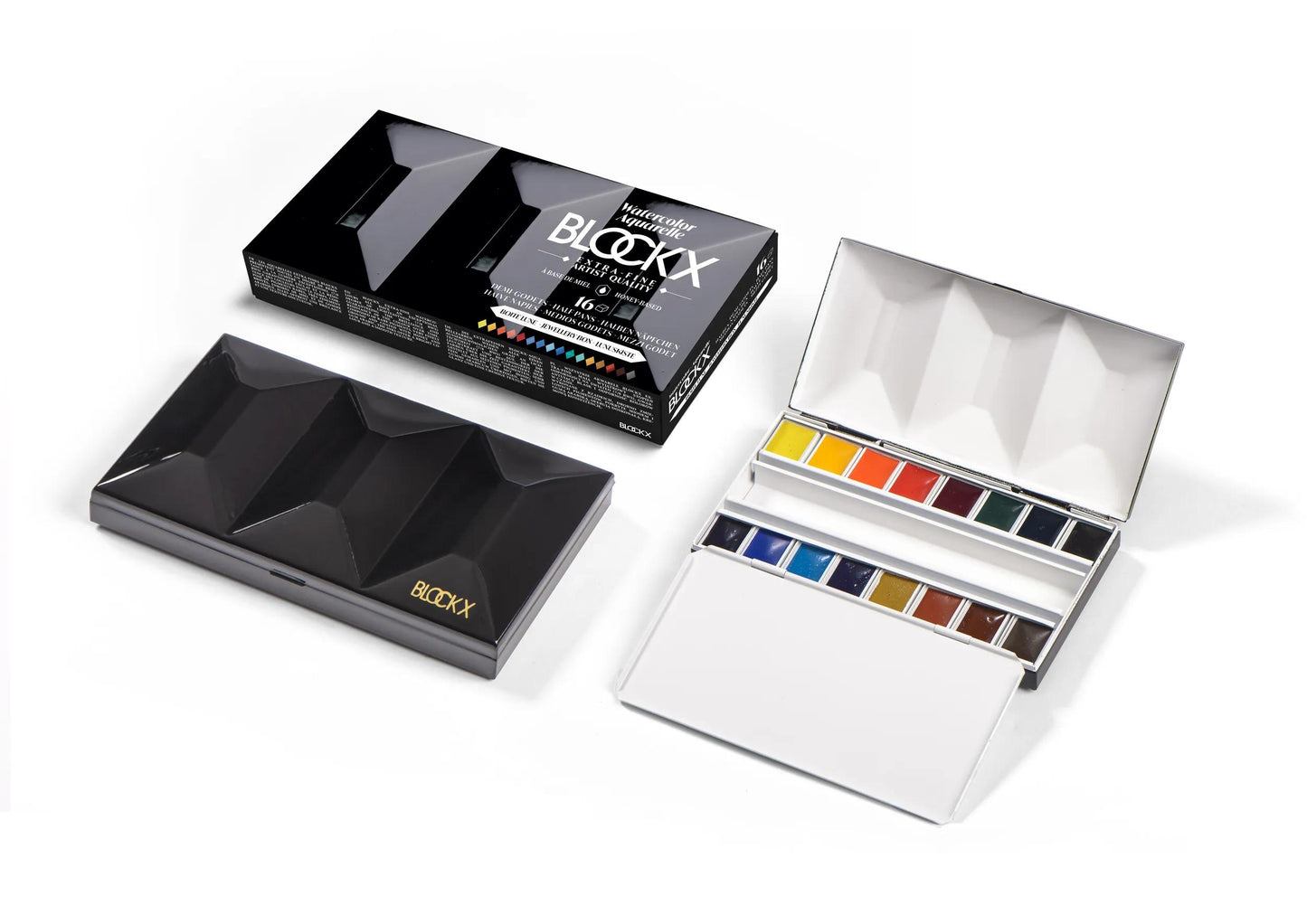 Watercolor Bijou box 16 half-godets