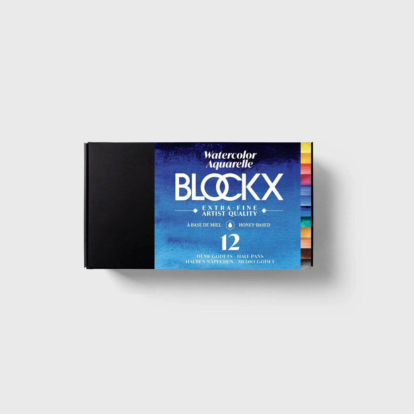 Watercolor Metal box + 12 half-godets