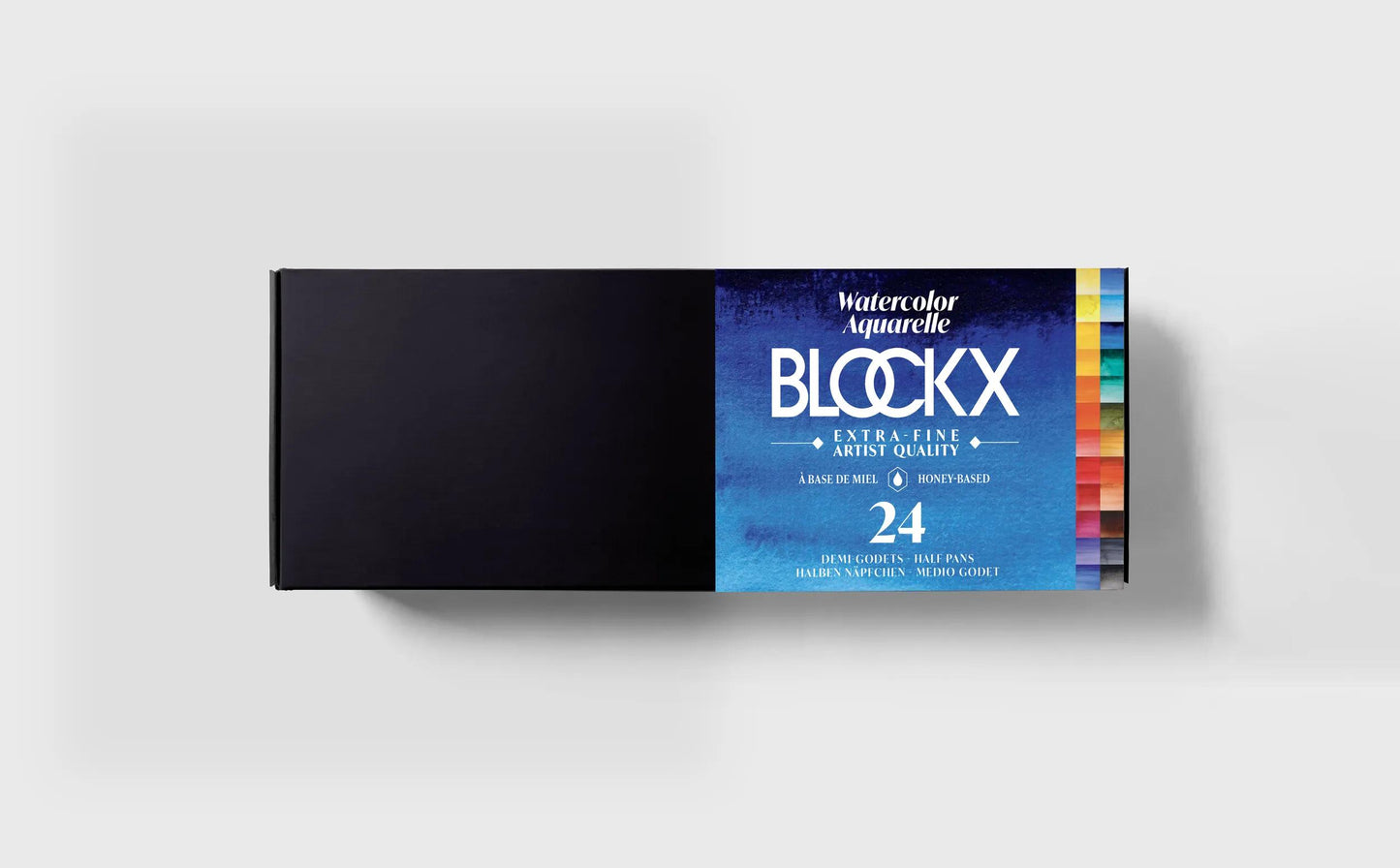 Watercolor Metal box + 24 half-godets