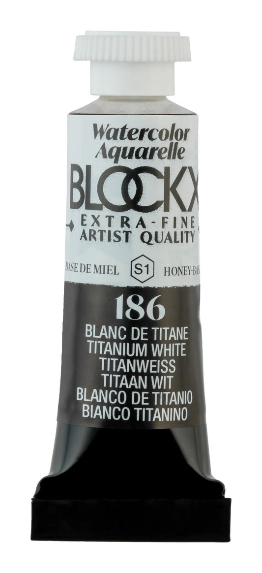 Extra-fine watercolor tube 5ml - Titanium white 186 (Pack x3)