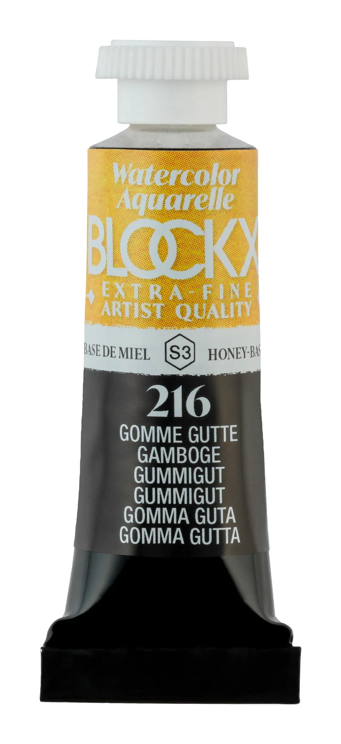 Extra-fine watercolor tube 5ml - Gutte gum 216 (Pack x3)