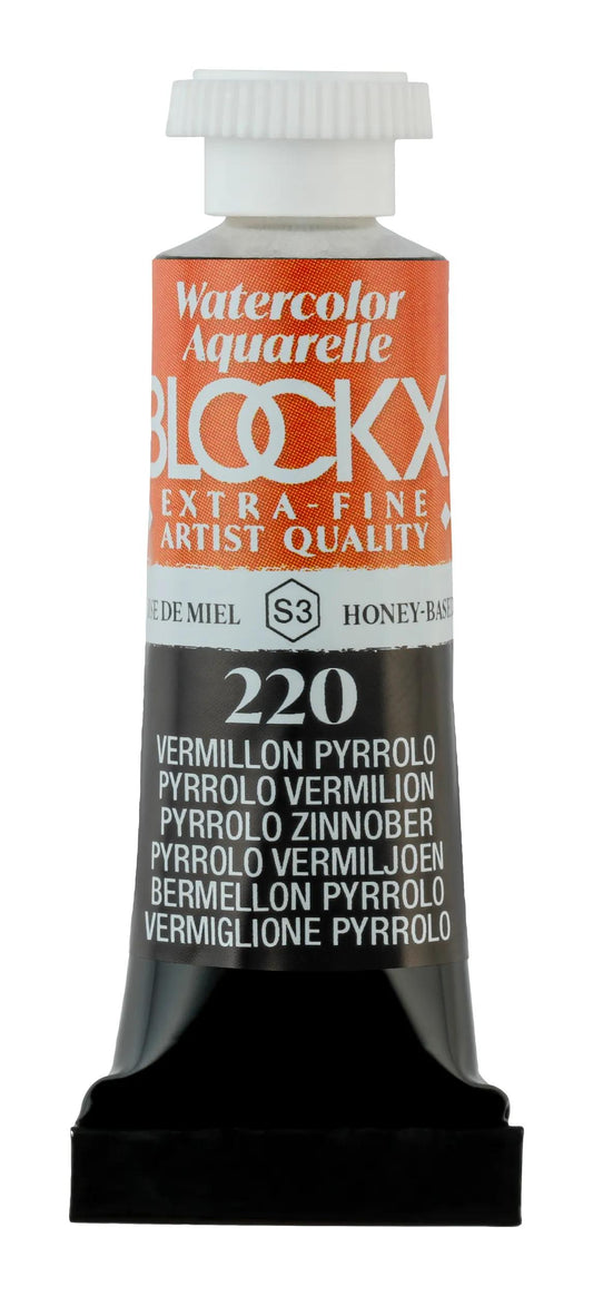 Extra-fine watercolor tube 5ml - Vermillon pyrrolo 220 (Pack x3)