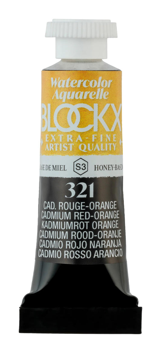Extra-fine watercolor tube 5ml - Red-orange Cadmium 321 (Pack x3)