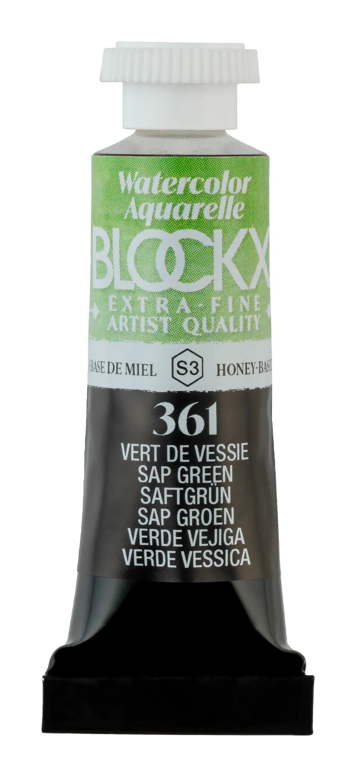 Extra-fine watercolor tube 5ml - Bladder green 361 (Pack x3)