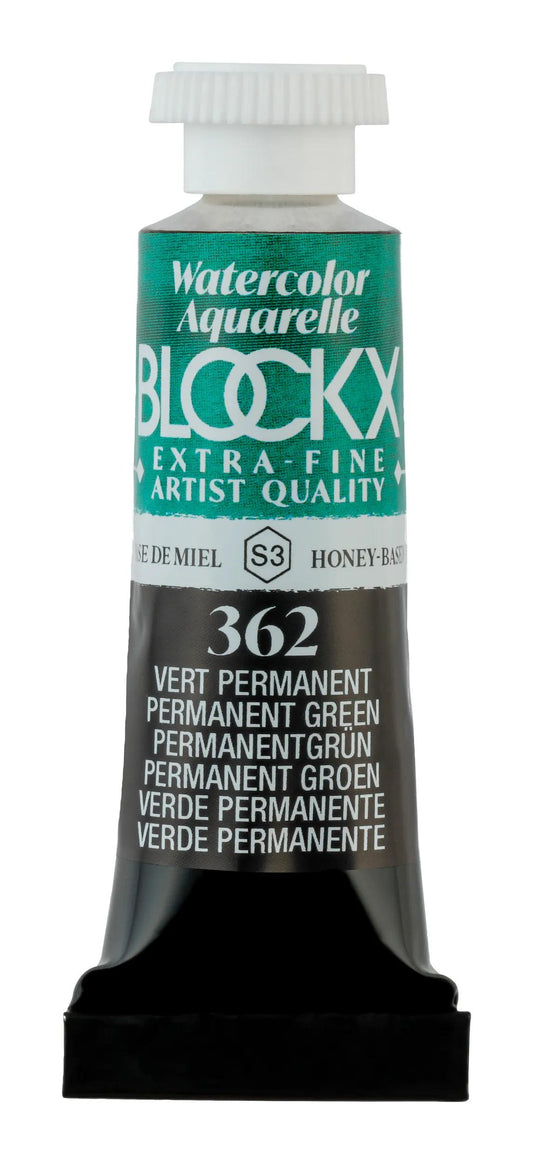 Extra-fine watercolor tube 5ml - Permanent green 362 (Pack x3)