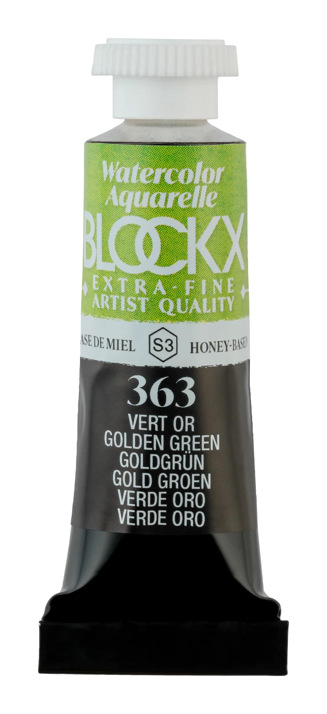 Extra-fine watercolor tube 5ml - Gold green 363 (Pack x3)