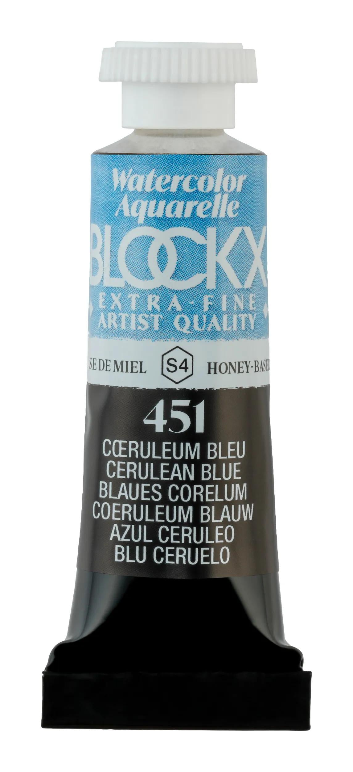 Extra-fine watercolor tube 5ml - Blue coeruleum 451 (Pack x3)