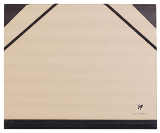 Cartone di disegno di Kraft con elastici 26x33cm - Marrone (confezione da 10)