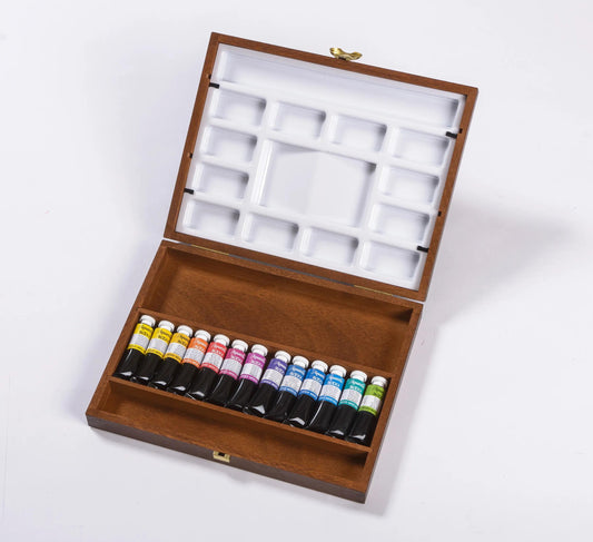 Mahogany box + 13 tubes + 2 pallets - Classic