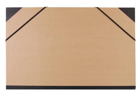 Carta da disegno Kraft con elastici 32x45cm - Marrone (confezione da 10)