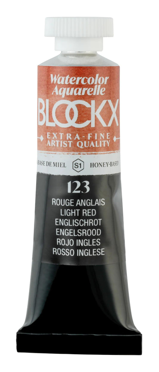 Extra-fine watercolor tube 15ml - English Red 123 (Pack x3)