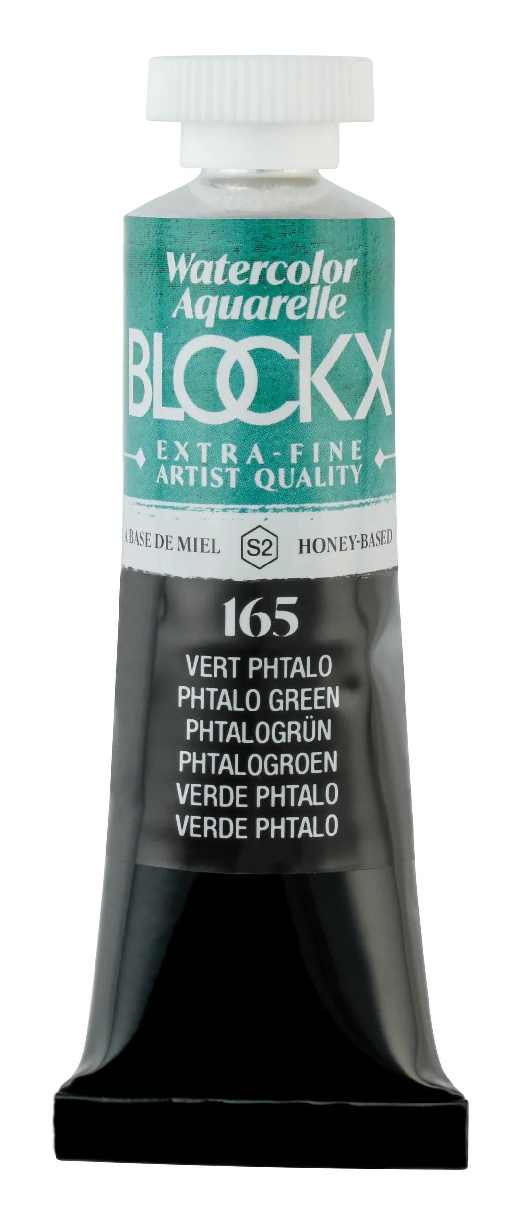 Extra-fine watercolor tube 15ml - Green phthalo 165 (Pack x3)