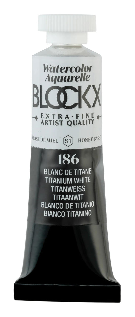 Extra-fine watercolor tube 15ml - Titanium white 186 (Pack x3)