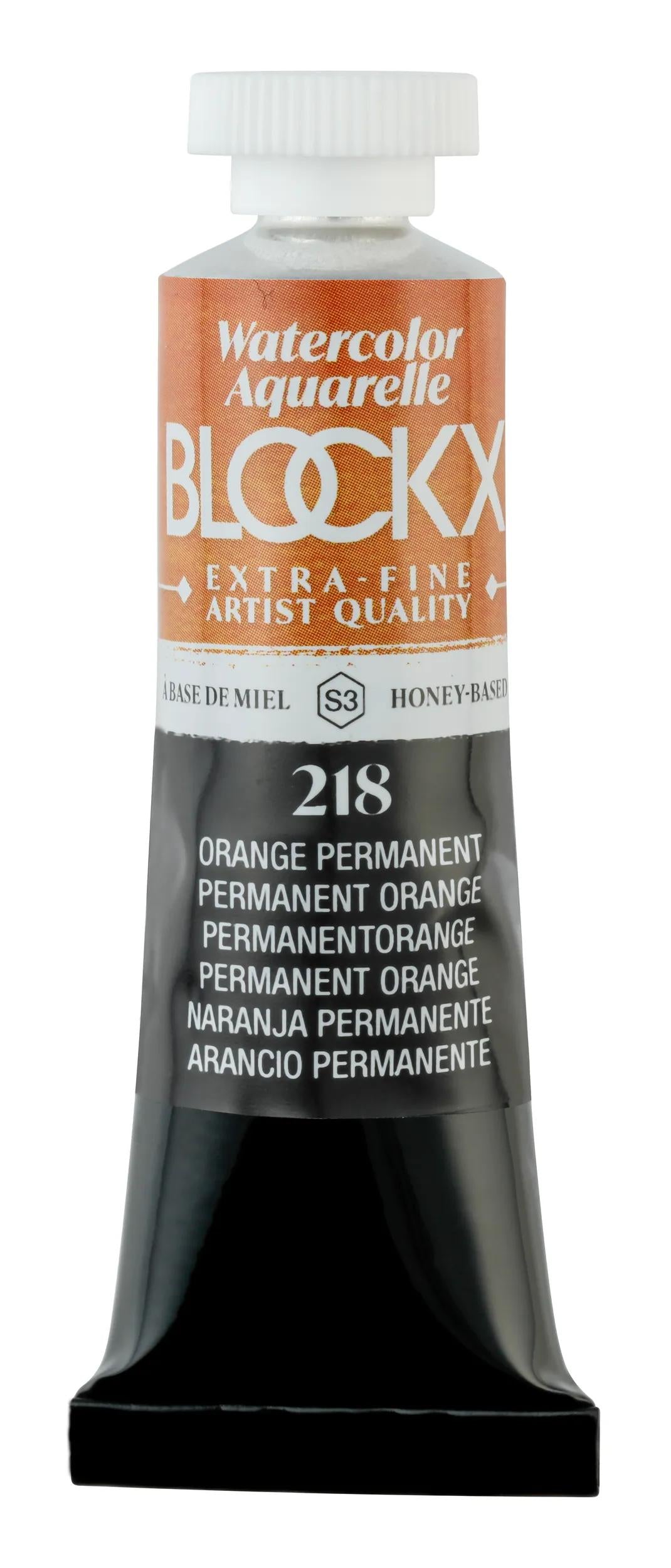 Extra-fine watercolor tube 15ml - Permanent orange 218 (Pack x3)