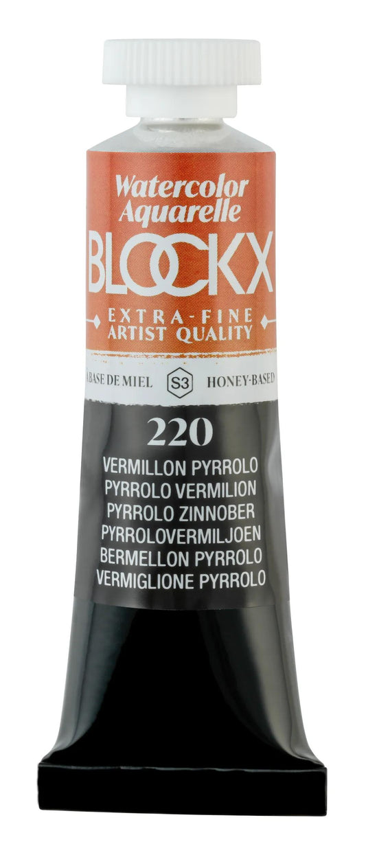Extra-fine watercolor tube 15ml - Vermillon pyrrolo 220 (Pack x3)