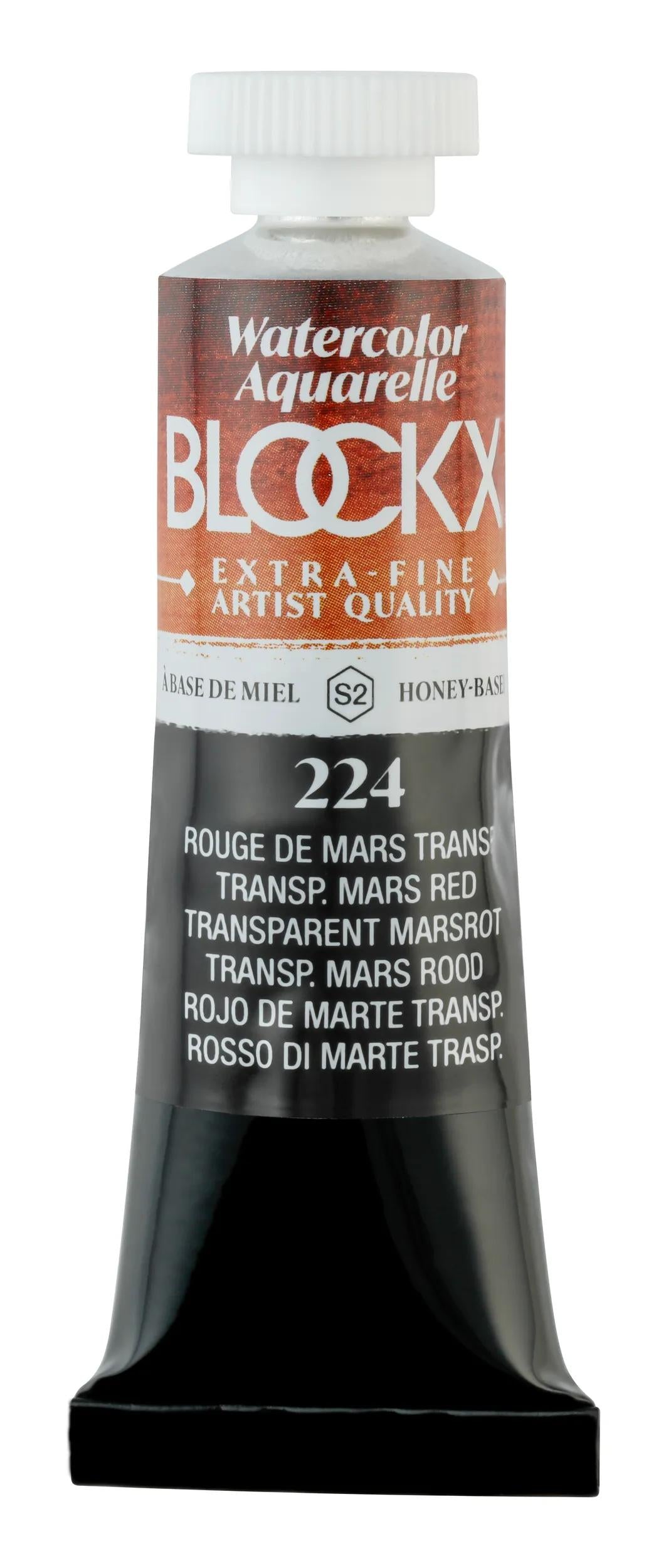 Extra-fine watercolor tube 15ml - Red of March transp. 224 (Pack x3)